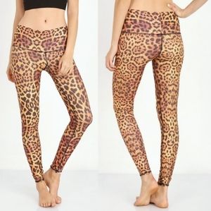 Teeki Hot Pants Gold Awakening Yoga Exercise Workout Legging Medium